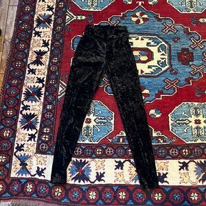 Aerie Black Crushed Velvet Leggings